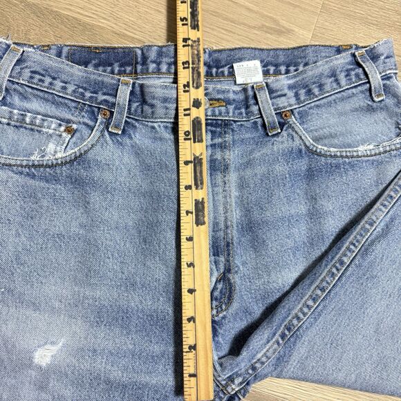 Vtg Levis 505 Jeans Men 36x30 Distressed Destroyed Faded Grunge Hippy Canada Tag - Picture 4 of 16